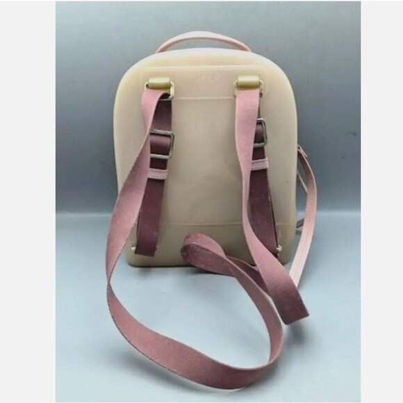 Furla Pink Candy Jelly Mini Backpack Crossbody Convertible PVC Bag - Picture 4 of 8